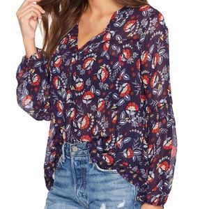 BB Dakota Chiffon Floral Top